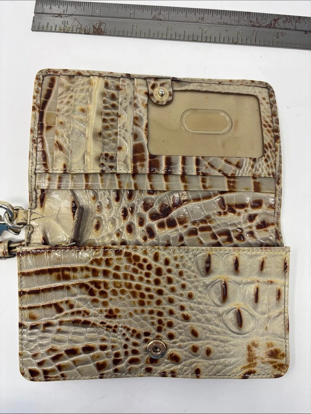 Brahmin croc embossed